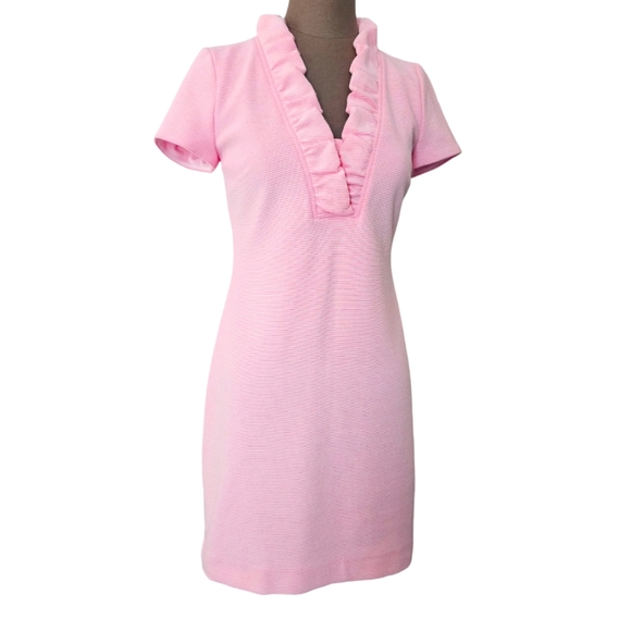 Lilly Pulitzer Tisbury Shift Dress Prosecco Pink Lucky Catch Stripe Sz Small - Picture 7 of 16